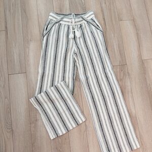 Jolt Black and White Striped Trousers